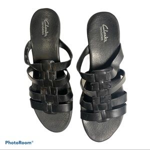 clarks bendables sandals black